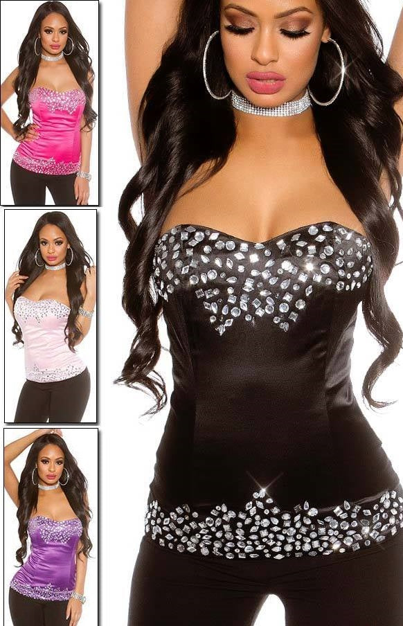 Top Corsetto con strass 0000COR10N