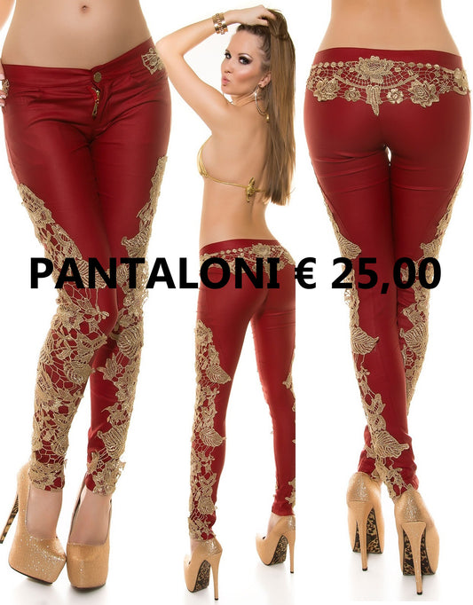 PROMO pantaloni con ricamo 0000H-19066 - taglia XL