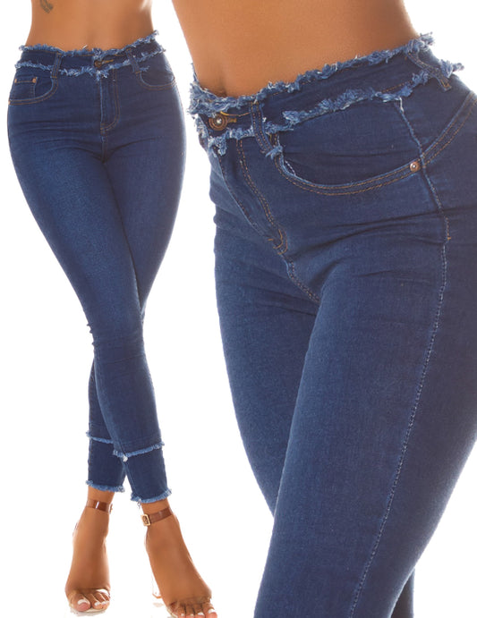 Jeans con orlo sfrangiato 0000J2257