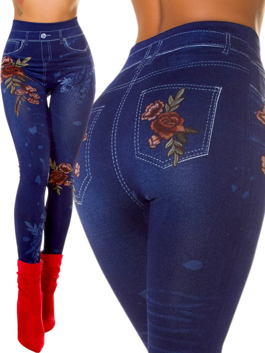 Leggins con stampa floreale 0000LE622