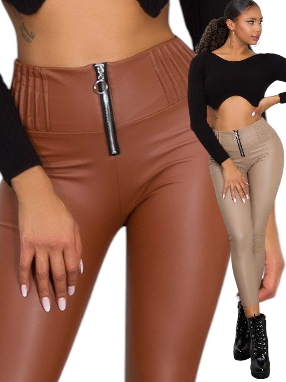 Leggins termici in ecopelle 0000LE954