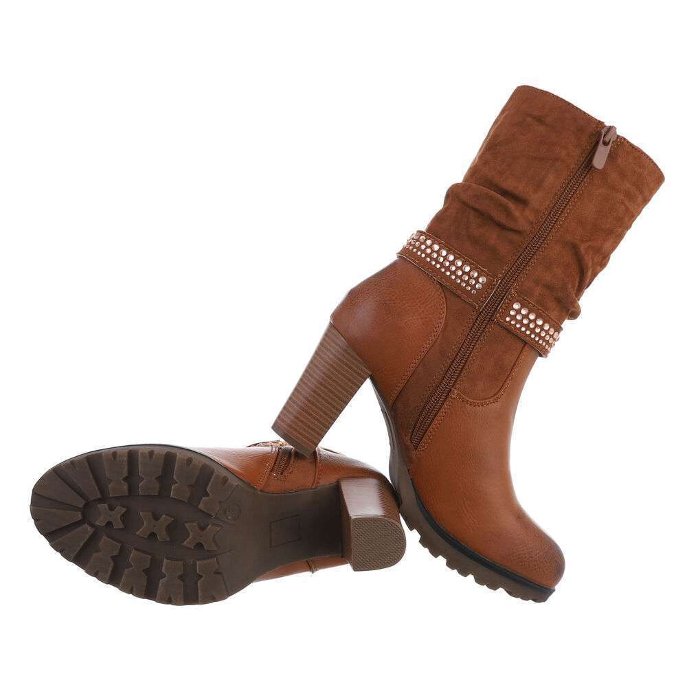 Stivaletti camel tacco 8 cm cod. 4467 - numero 37