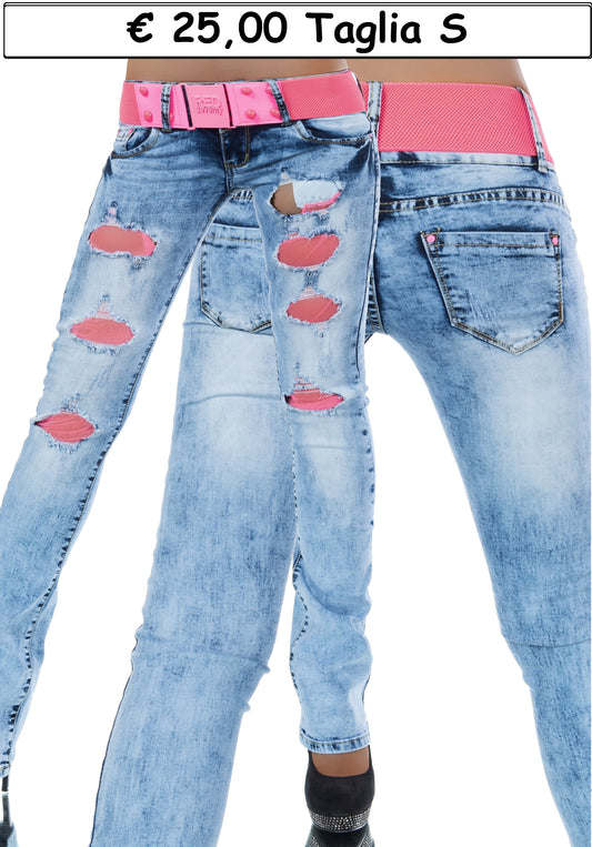 PROMO Jeans + cintura 7850 - taglia S