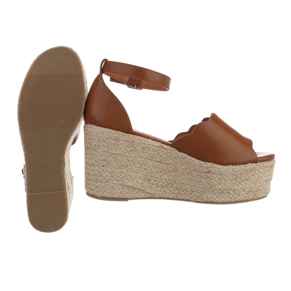 Sandali camel suola 10 cm codice 8700 - numero 37