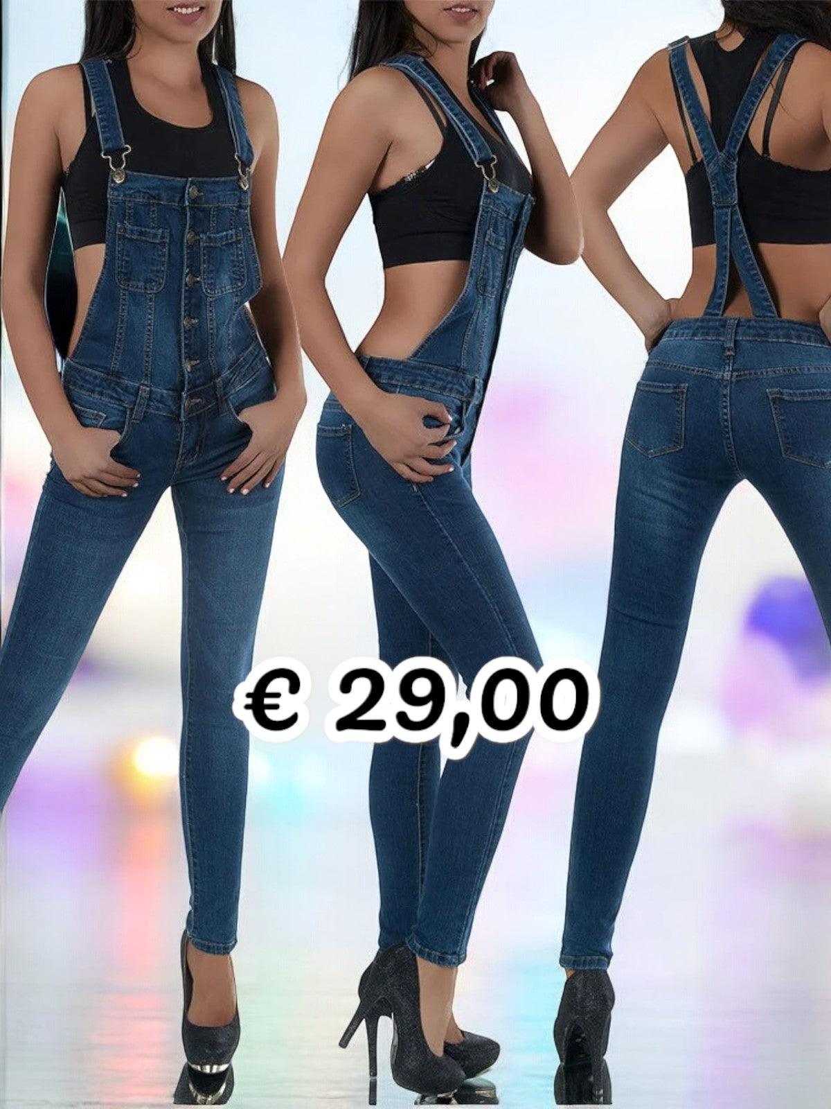 PROMO Salopette di jeans 9169 - taglia XS-XL