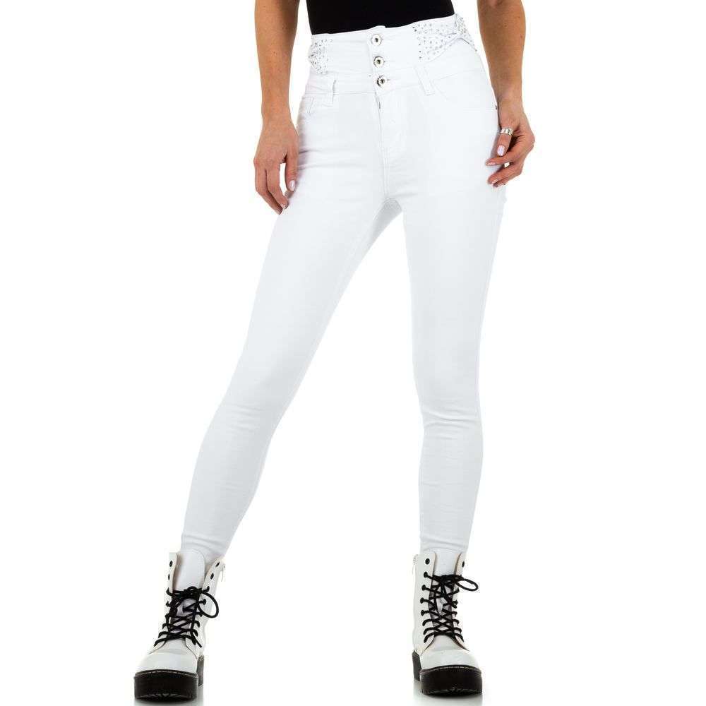 PROMO Jeans bianco con strass codice KL-J-DZ81 - Taglia S