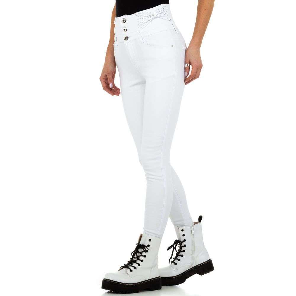 PROMO Jeans bianco con strass codice KL-J-DZ81 - Taglia S