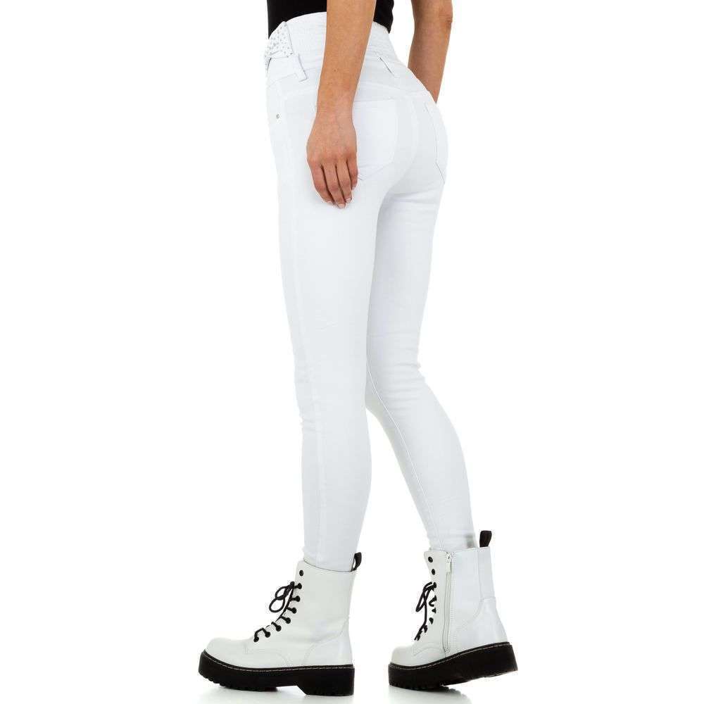 PROMO Jeans bianco con strass codice KL-J-DZ81 - Taglia S