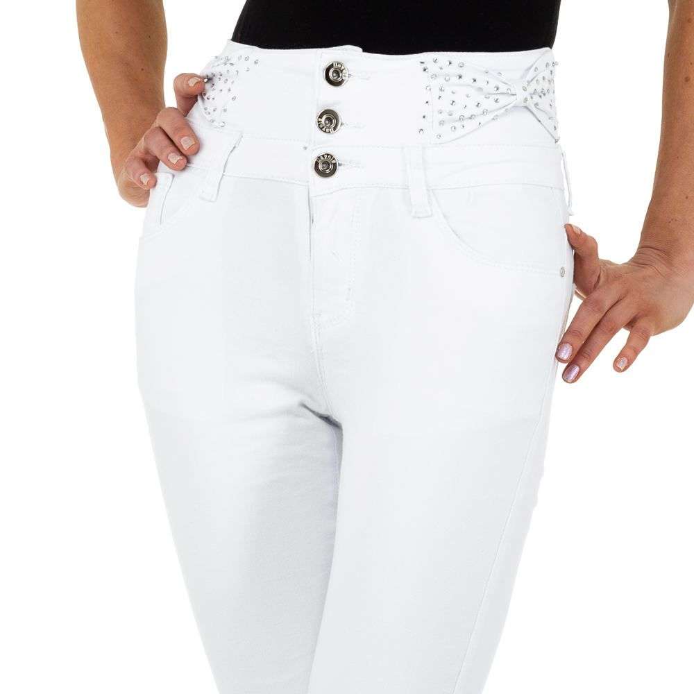 PROMO Jeans bianco con strass codice KL-J-DZ81 - Taglia S