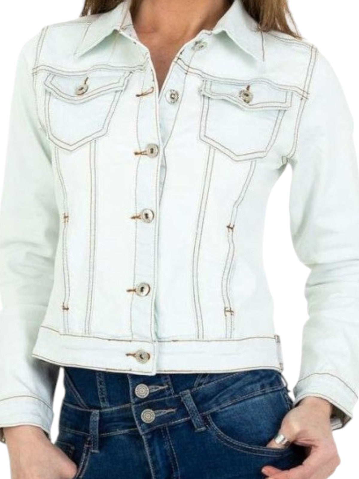 Giacca di jeans bianco KL-YT7001 - taglia M