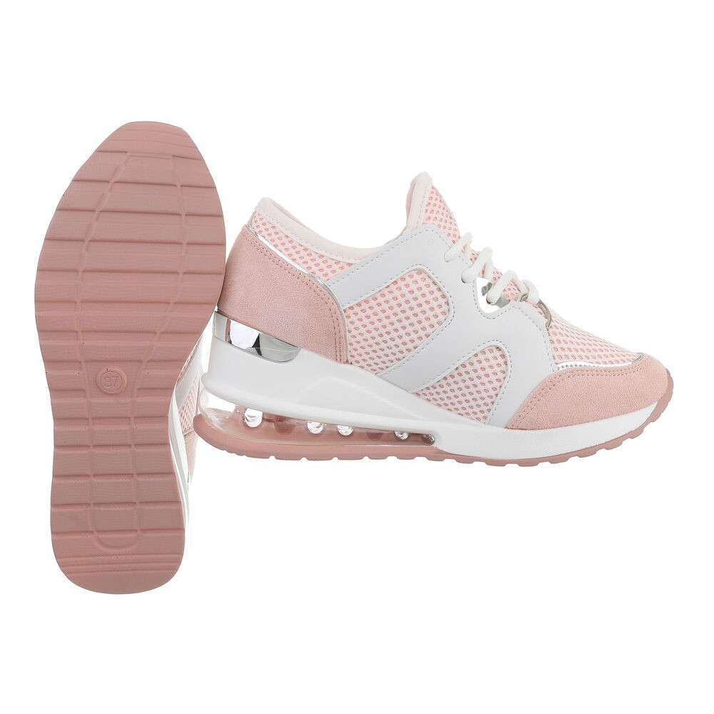 Sneakers rosa AB5716 - altezza suole 5 cm - numero 36