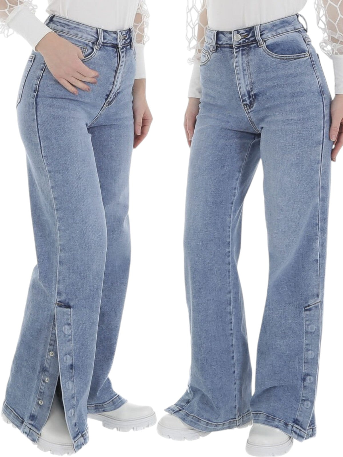 Jeans elastici a vita alta codice NEP11