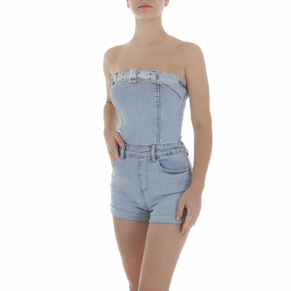 Tuta in jeans con spalle scoperte KL-LY126