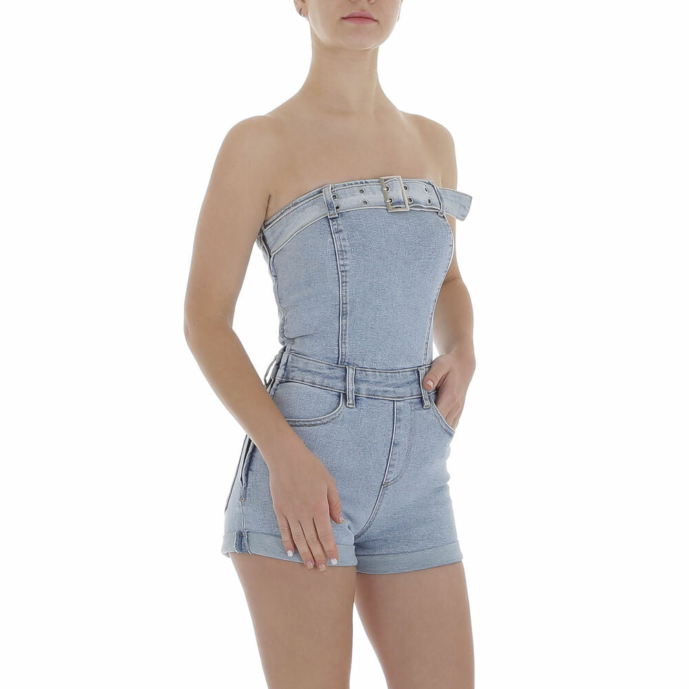 Tuta in jeans con spalle scoperte KL-LY126