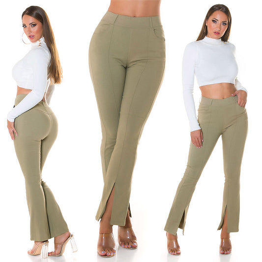 Pantaloni con spacco cappuccino 0000H807