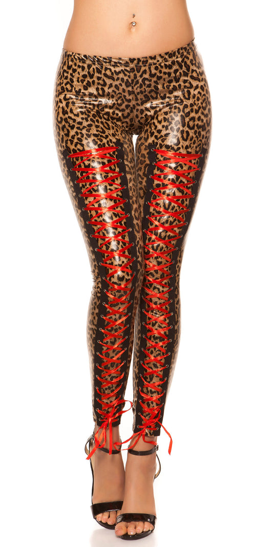 Leggins leopardo con allacciatura avanti 0000LE18259