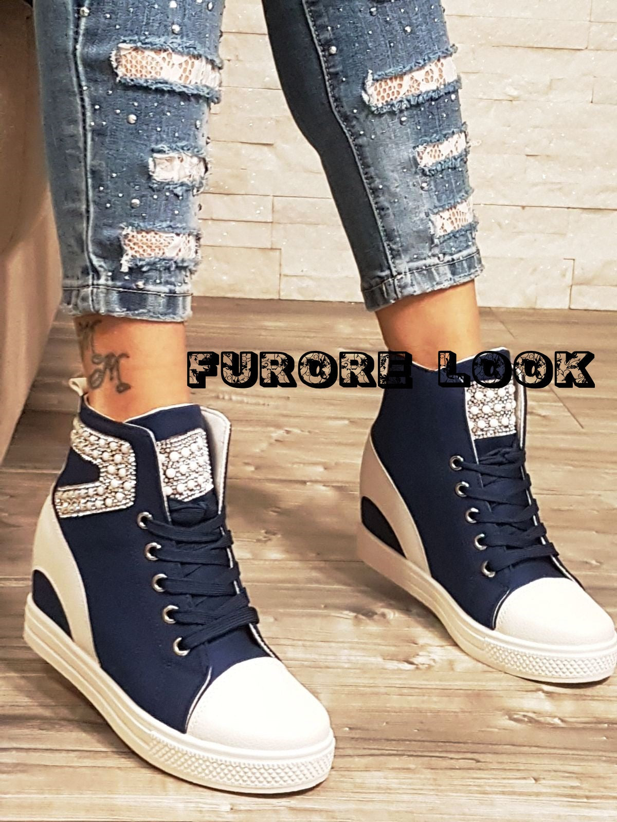 PROMO Sneakers blu 6085-Y - numero 37